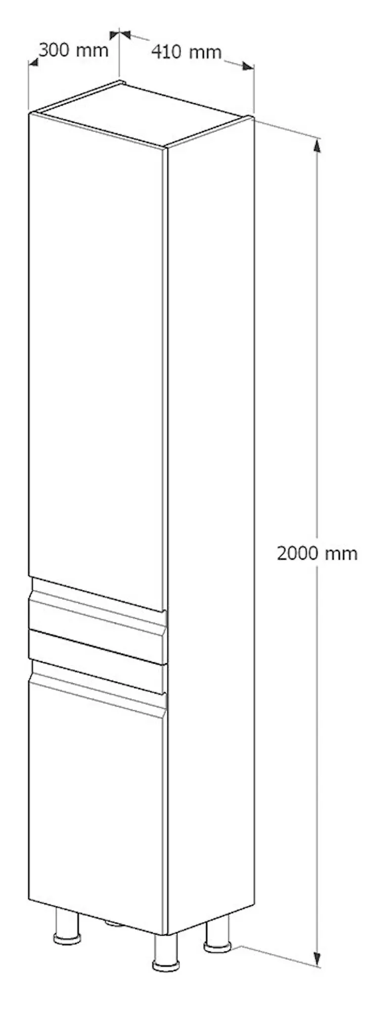 Пенал Supraten Viscon Left (White)