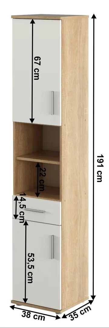 Penal Tempo Kondela Lessy New 05 (Sonoma Oak/White Matt)