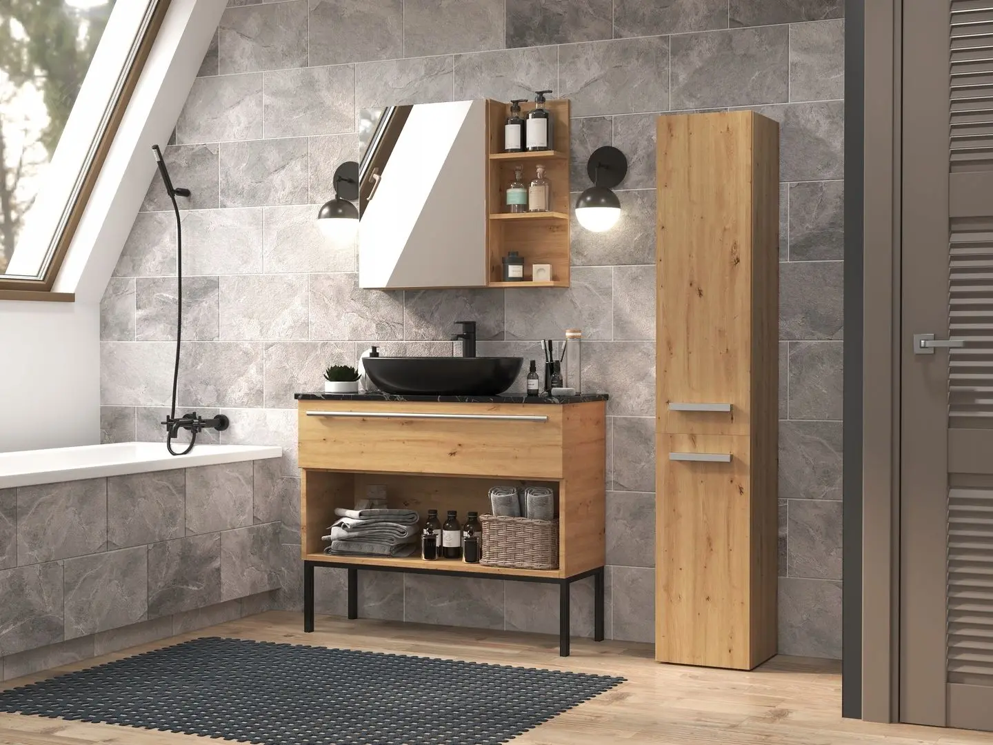 Penal TopEshop Nel II (Artisan Oak)