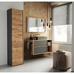 Пенал TopEshop S43 (Anthracite/Artisan Oak)