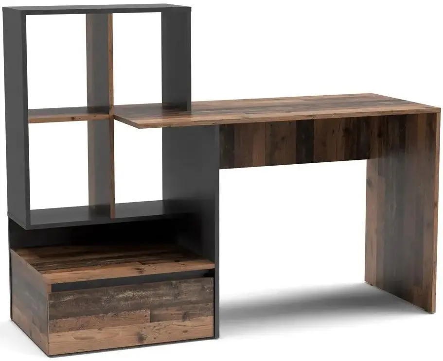 Masa de birou Yasen Paco PC2 (Old Style Dark/Matera)