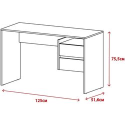Masa de birou Yasen Paco PC3 (Old Style Dark/Matera) Thumb