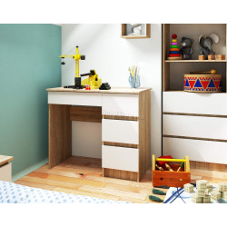 Masa de birou Akord A-7 90cm Right (Sonoma Oak/White)