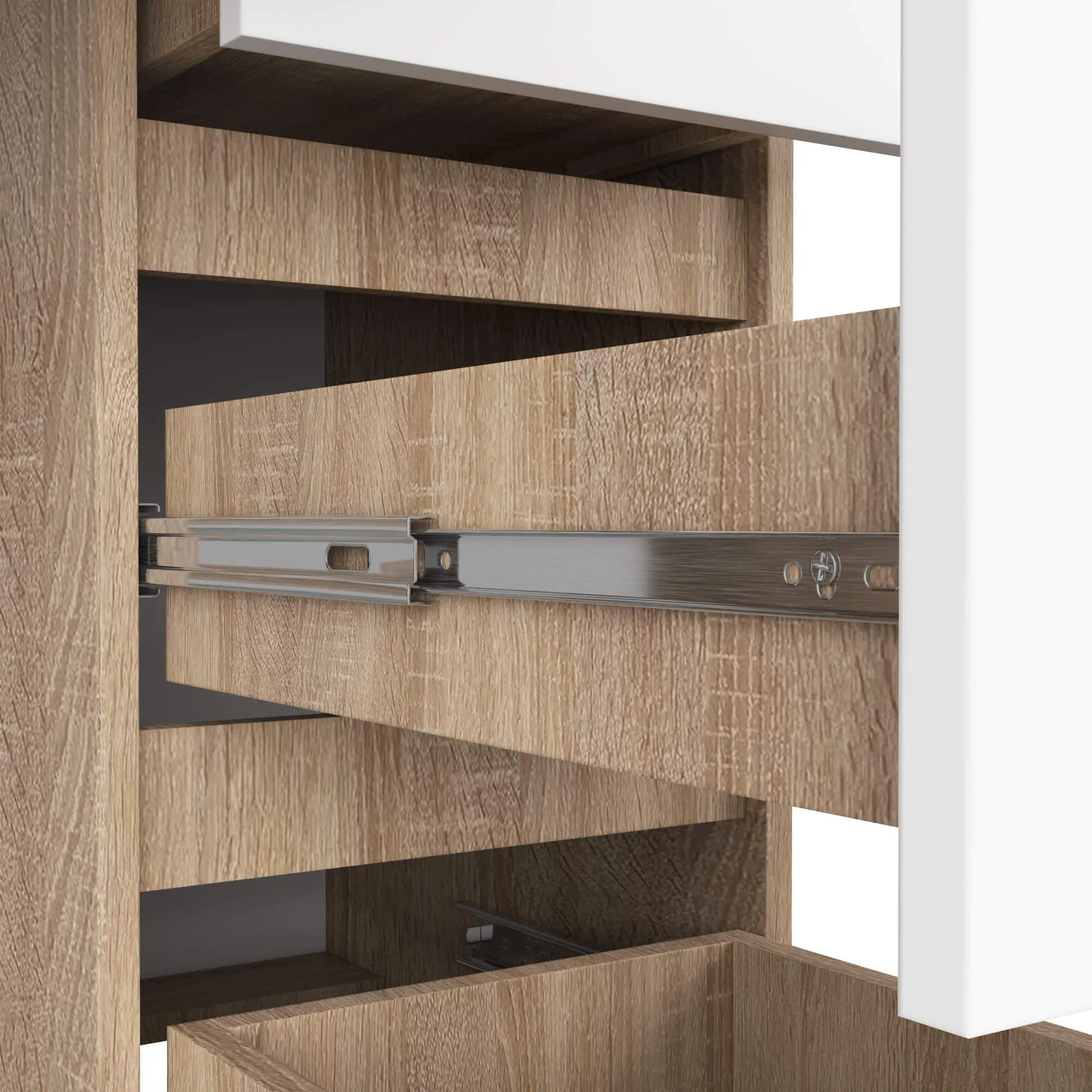 Masa de birou Akord A-7 90cm Right (Sonoma Oak/White)