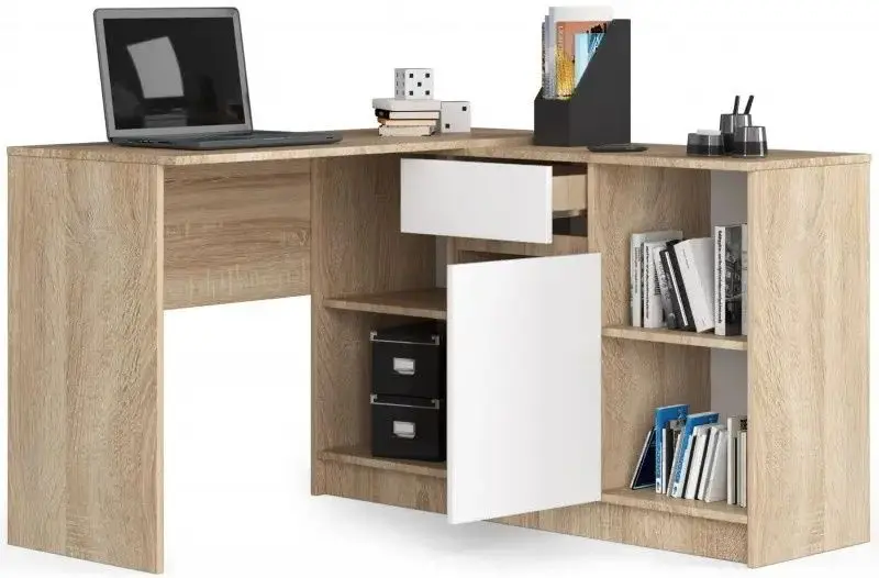 Masa de birou Akord B-17 (Sonoma Oak/White)