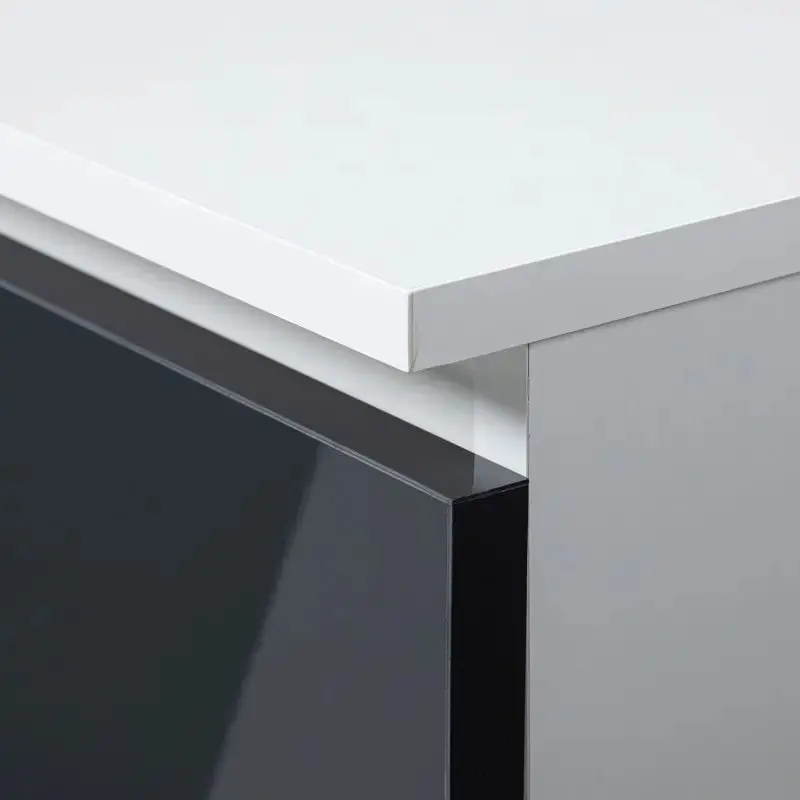 Masa de birou Akord B-17 (White/Graphite Gloss) - 4