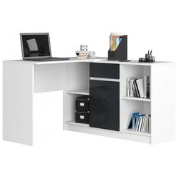 Masa de birou Akord B-17 (White/Graphite Gloss)