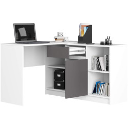 Masa de birou Akord B-17 (White/Graphite Grey) Thumb