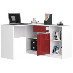 Masa de birou Akord B-17 (White/Red Gloss) Thumb