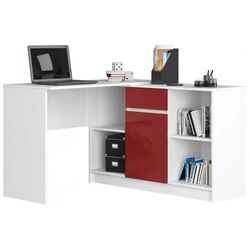 Masa de birou Akord B-17 (White/Red Gloss)