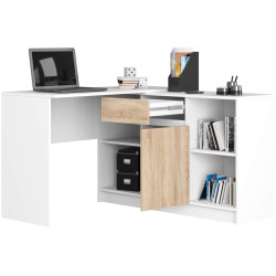 Письменный стол Akord B-17 (White/Sonoma Oak) Thumb