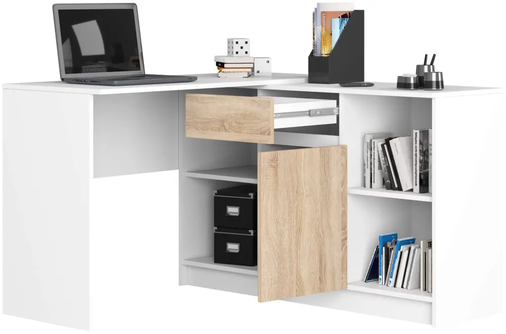 Письменный стол Akord B-17 (White/Sonoma Oak)