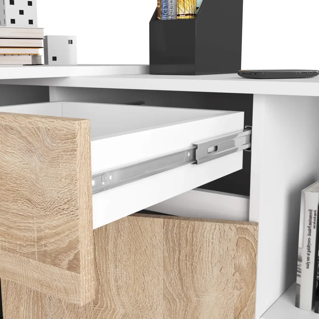Письменный стол Akord B-17 (White/Sonoma Oak)