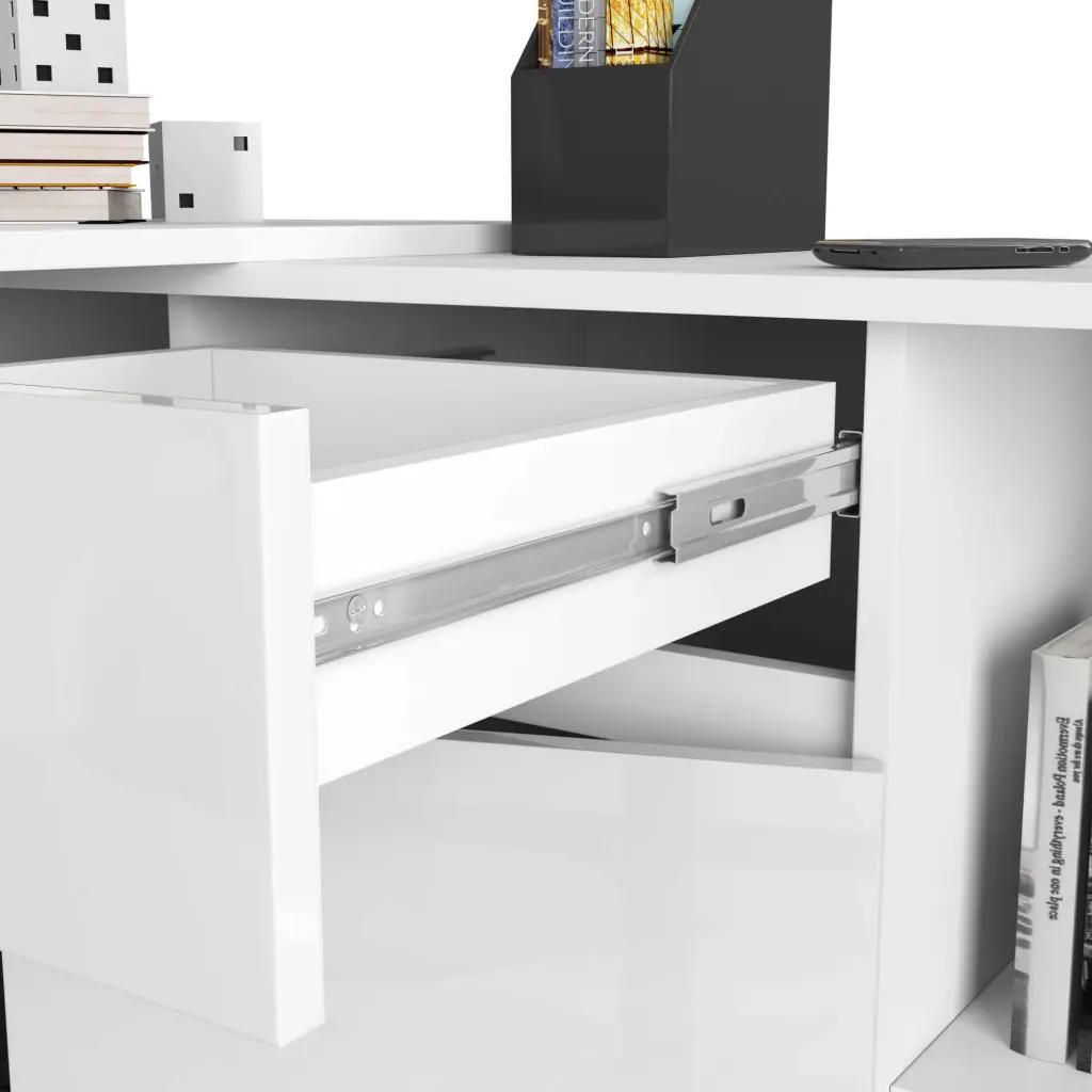Письменный стол Akord B-17 (White/White Gloss)