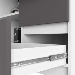 Masa de birou Akord B16 124cm Right (White/Graphite Gray) Thumb