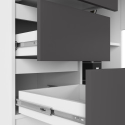 Письменный стол Akord B16 124см 3SZ Left (White/Graphite Grey) Thumb