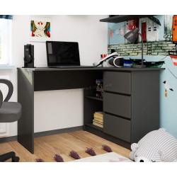 Письменный стол Akord B16 124см 3SZ Right (Graphite Grey)