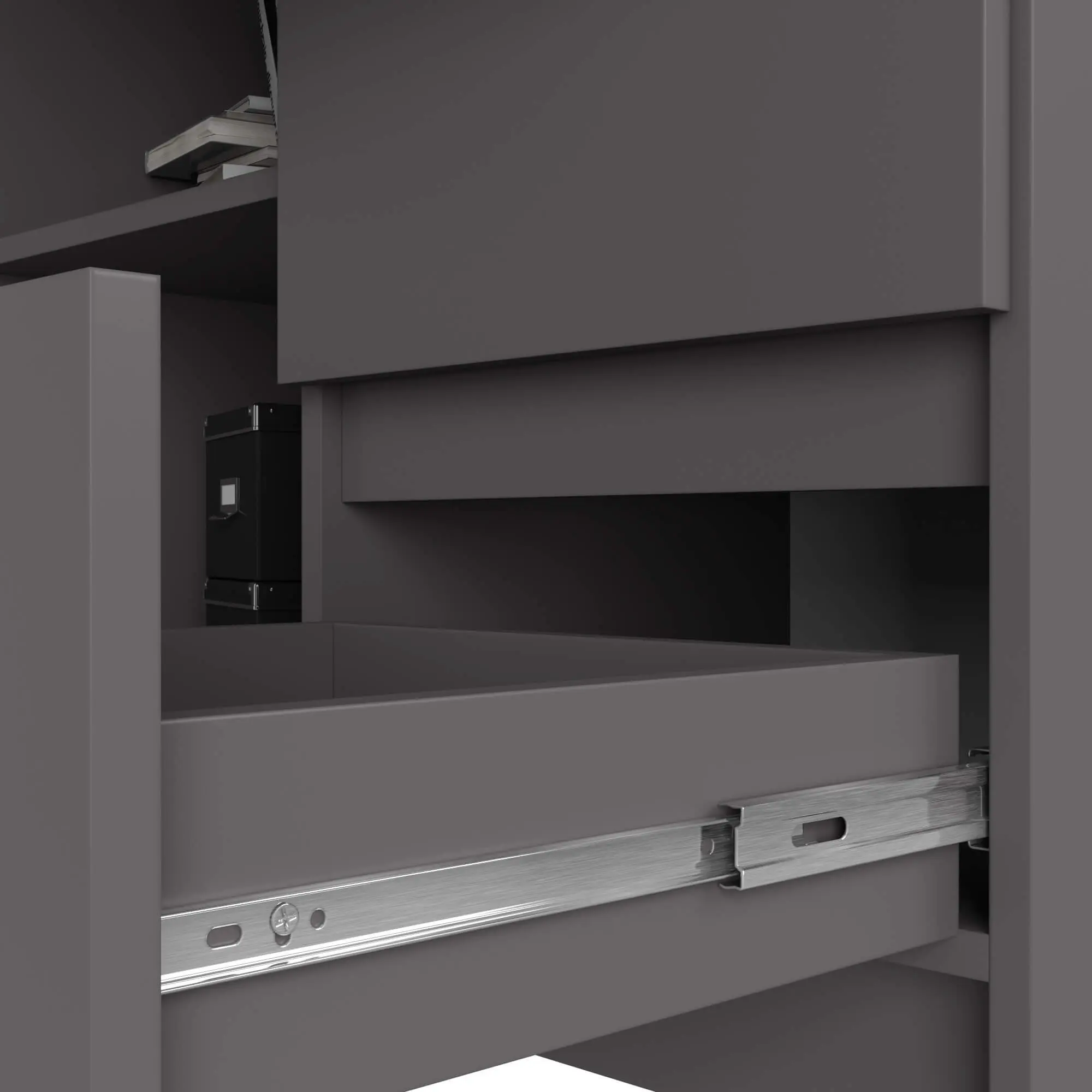 Письменный стол Akord B16 124см 3SZ Right (Graphite Grey)