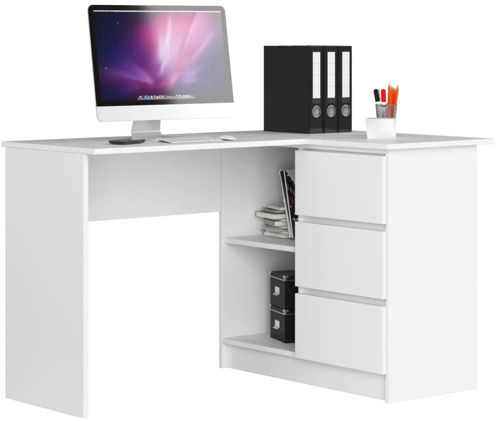 Письменный стол Akord B16 124см 3SZ Right (White)