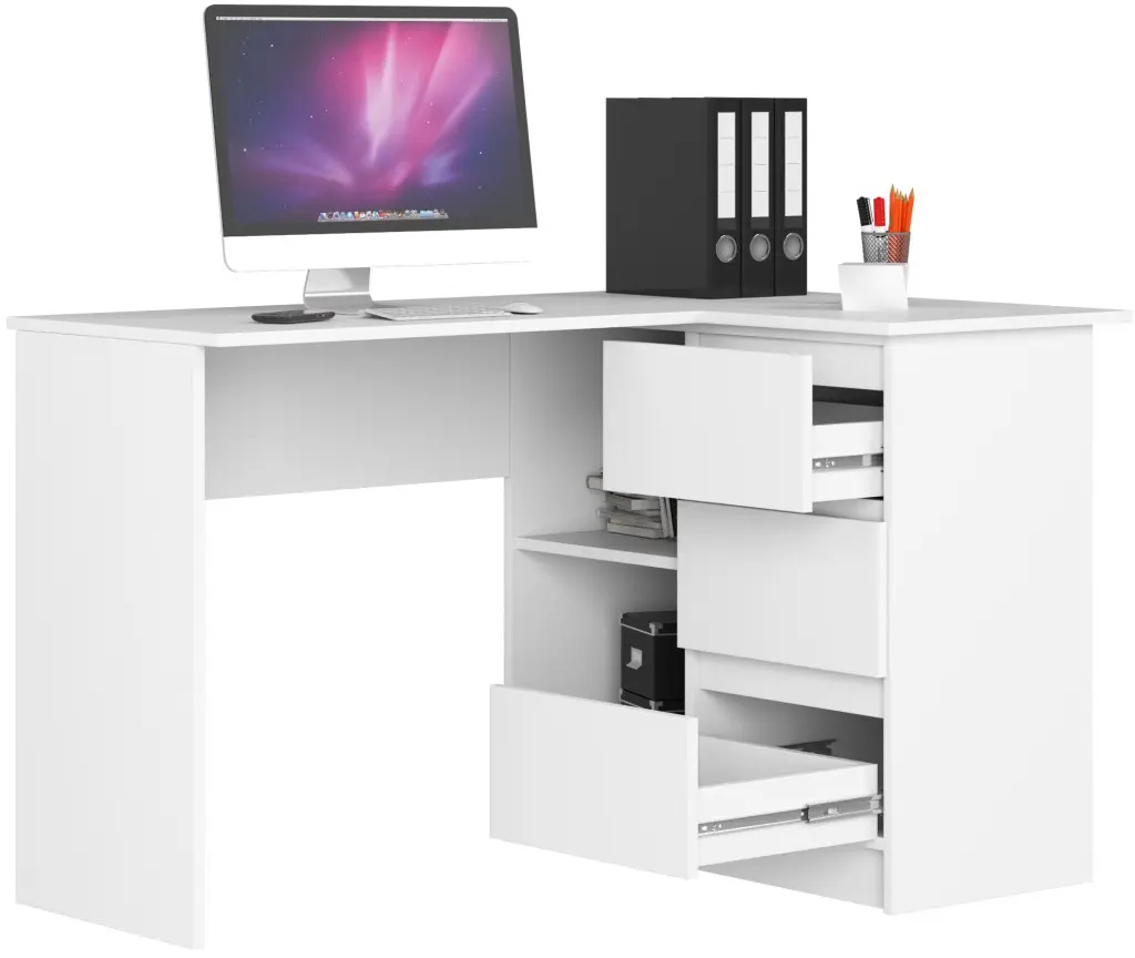 Письменный стол Akord B16 124см 3SZ Right (White)