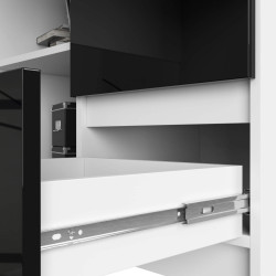 Письменный стол Akord B16 124см 3SZ Right (White/Black Gloss) Thumb