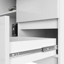 Masa de birou Akord B16 124cm 3SZ Right (White/Glossy White) Thumb