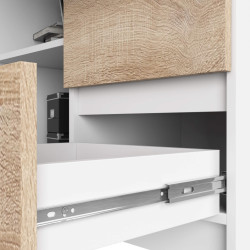 Письменный стол Akord B16 124см 3SZ Right (White/Sonoma Oak) Thumb