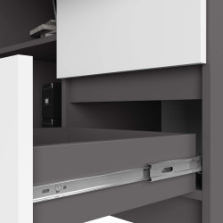 Masa de birou Akord B16 124cm Right (Graphite Grey/White) Thumb