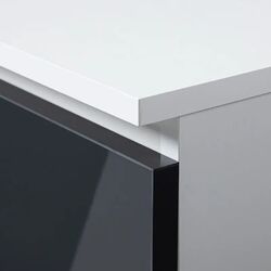 Masa de birou Akord B16 Left (White/Graphite Gloss) Thumb