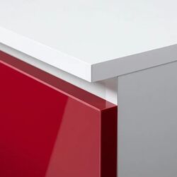 Masa de birou Akord B16 Left (White/Red Gloss) Thumb