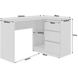 Письменный стол Akord B16 Right (Craft Oak) Thumb