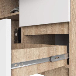 Письменный стол Akord B16 124cm Right (Sonoma Oak/White) Thumb