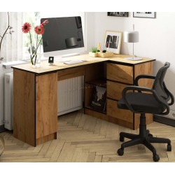 Письменный стол Akord B20 155см 3SZ Right (Craft Oak)