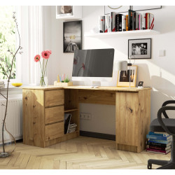 Masa de birou Akord B20 155cm Left (Artisan Oak)