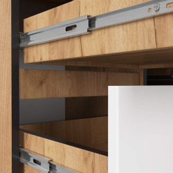 Письменный стол Akord B20 155см Left (Craft Oak/White) Thumb