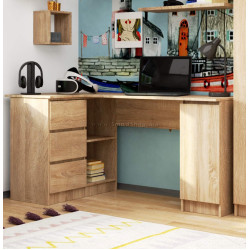Masa de birou Akord B20 155cm Left (Sonoma Oak)