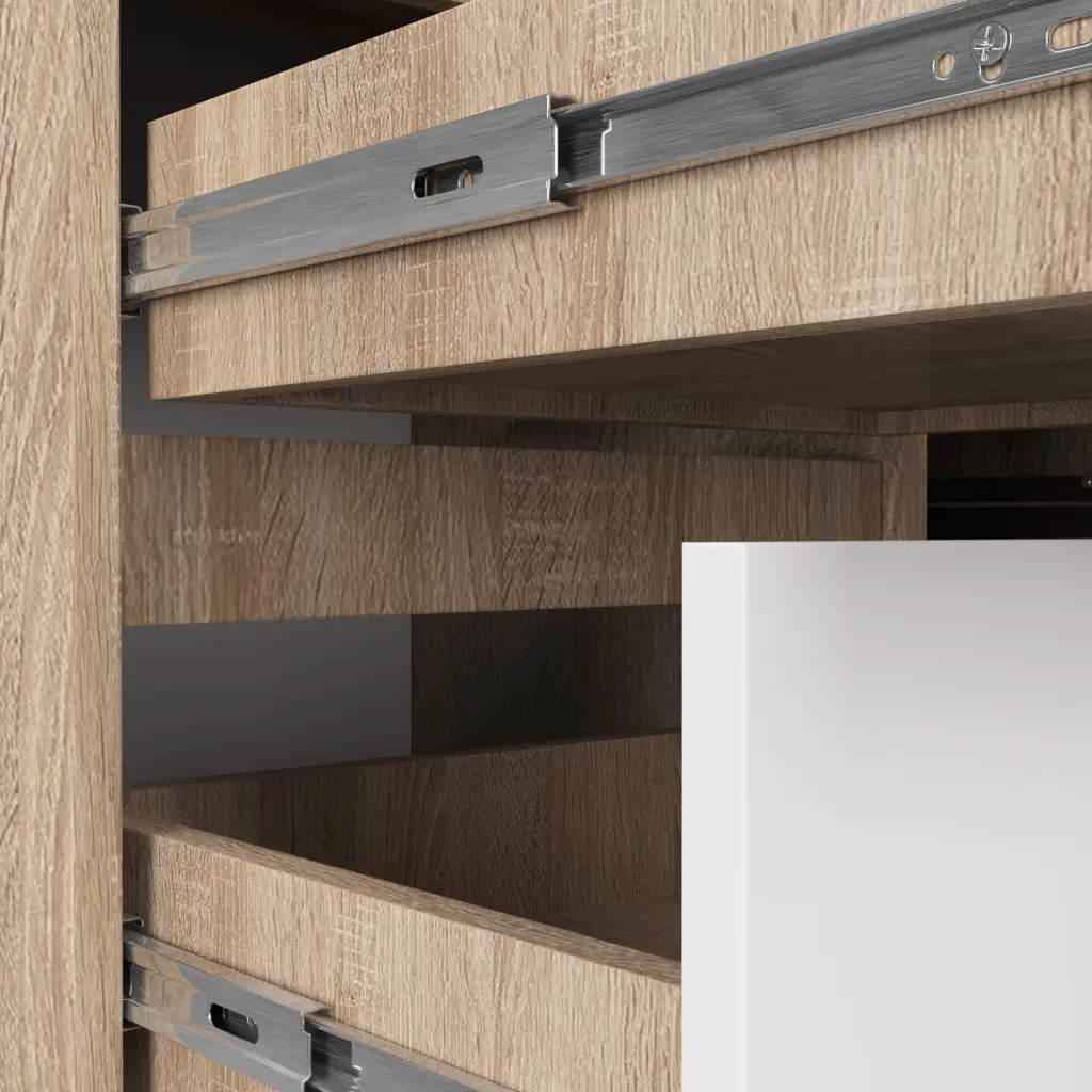 Masa de birou Akord B20 155cm Left (Sonoma/White)