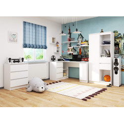 Masa de birou Akord B20 155cm Left (White) Thumb