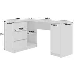 Письменный стол Akord B20 Left (Alder) Thumb