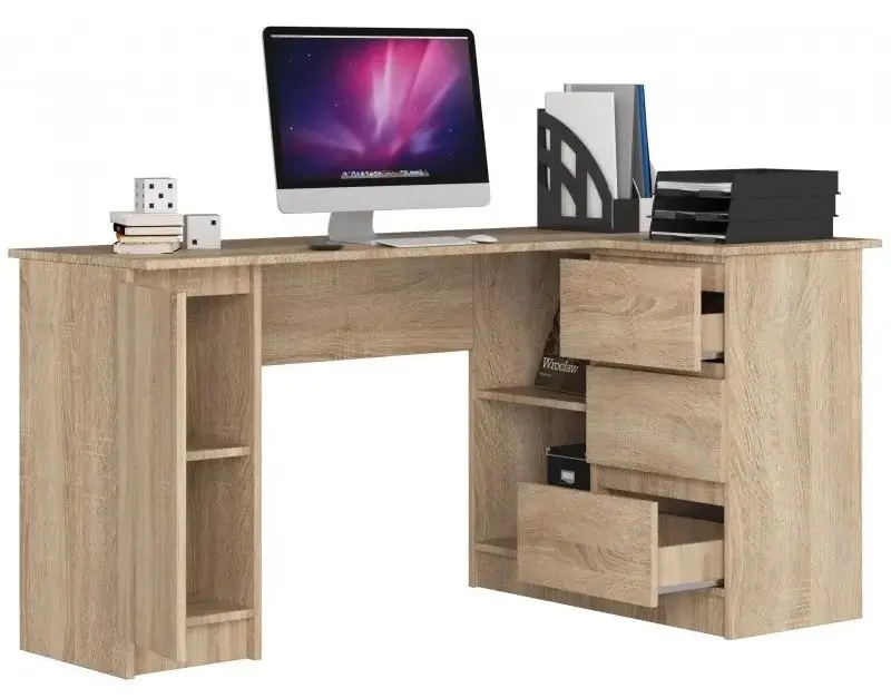 Masa de birou Akord B20 Right (Sonoma Oak)