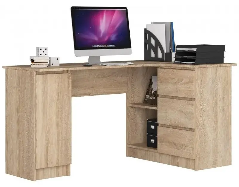Masa de birou Akord B20 Right (Sonoma Oak)