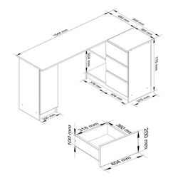 Masa de birou Akord B20 Right (Wenge) Thumb