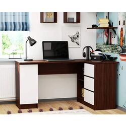 Письменный стол Akord B20 Right (Wenge/White) Thumb