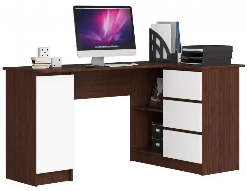 Письменный стол Akord B20 Right (Wenge/White)