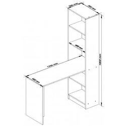 Письменный стол Akord Smart (Sonoma Oak) Thumb