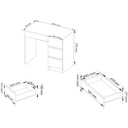 Masa de birou Akord A-7 90 Right (Graphite Gray) Thumb