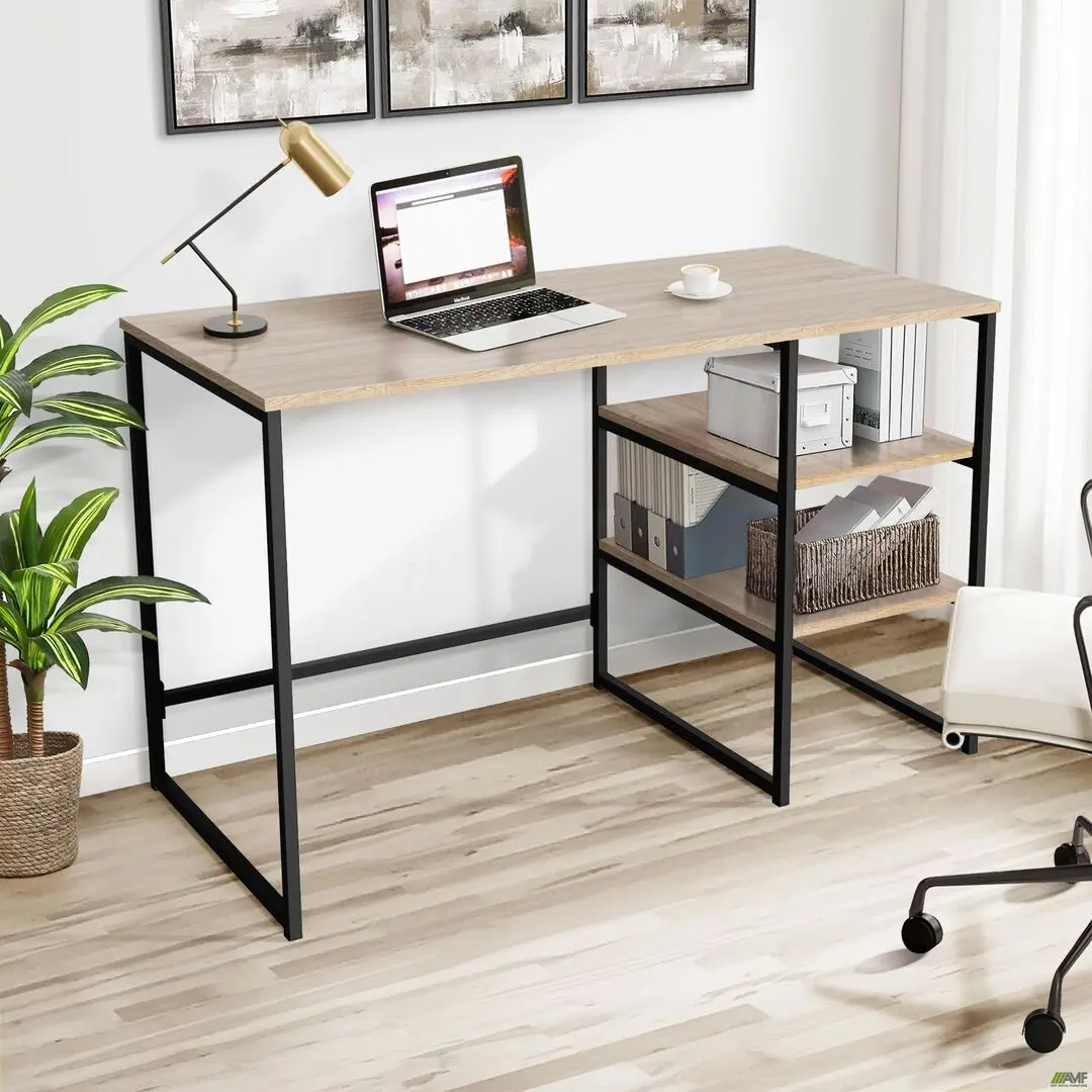 Masa de birou AMF Jet JT1200 (Sonoma Oak/Black)