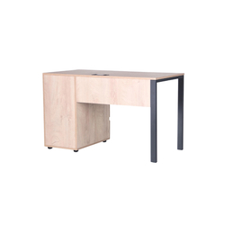 Masa de birou AMF Pluto ST R 1380 (Endgrain Oak/Graphite) Thumb