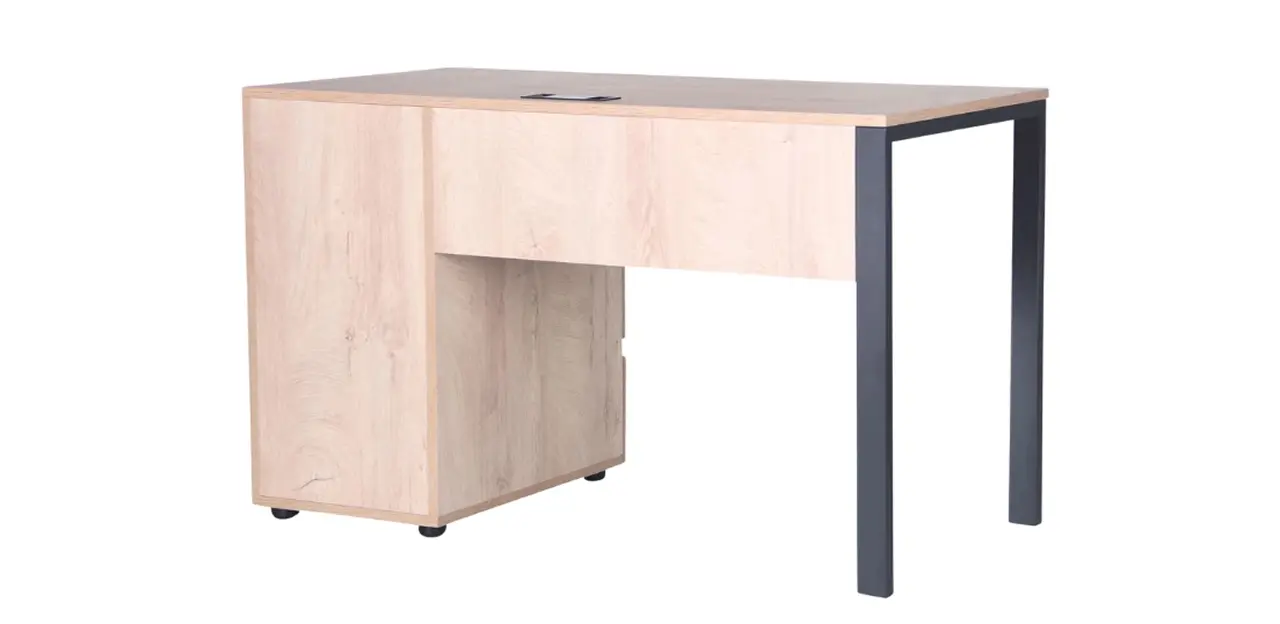 Masa de birou AMF Pluto ST R 1380 (Endgrain Oak/Graphite)