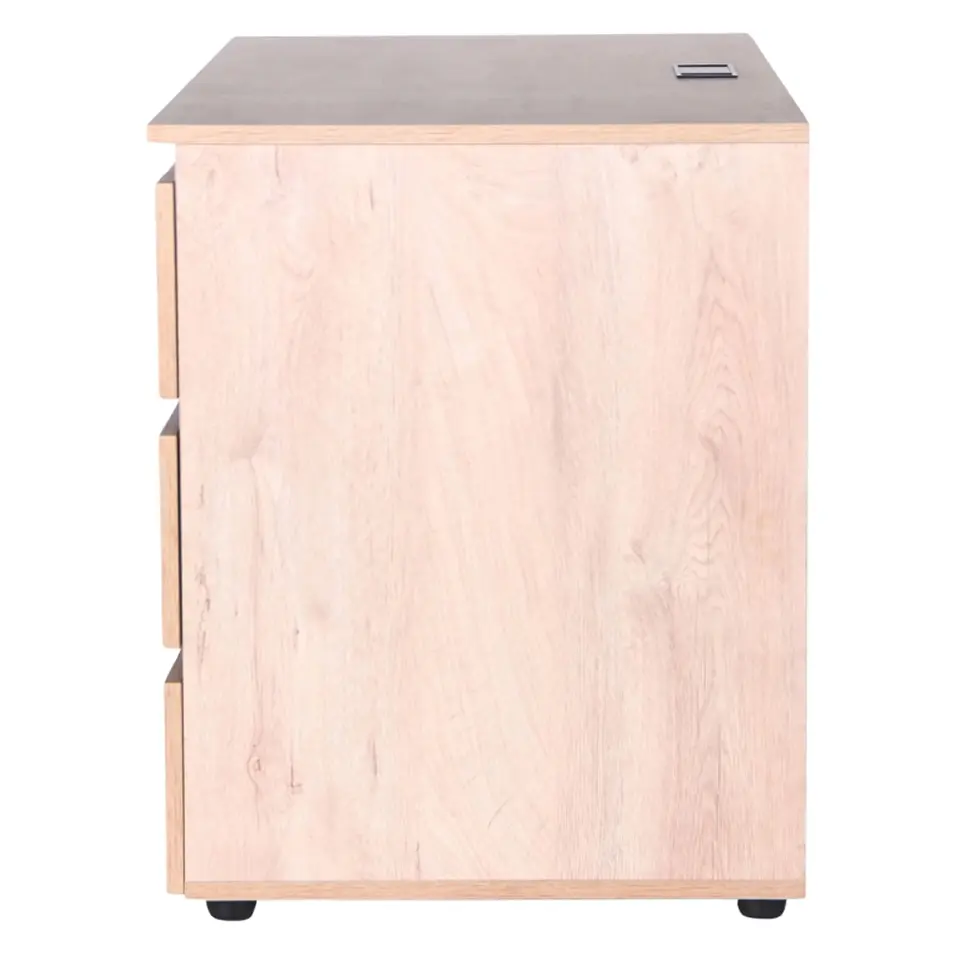 Masa de birou AMF Pluto ST R 1380 (Endgrain Oak/Graphite)